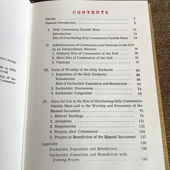 Vintage 1976 Catholic Book: Holy Communion & Worship of Eucharist Outside Mass - Picture 4 of 5